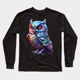 Magical Holographic Owls: Merlin Long Sleeve T-Shirt